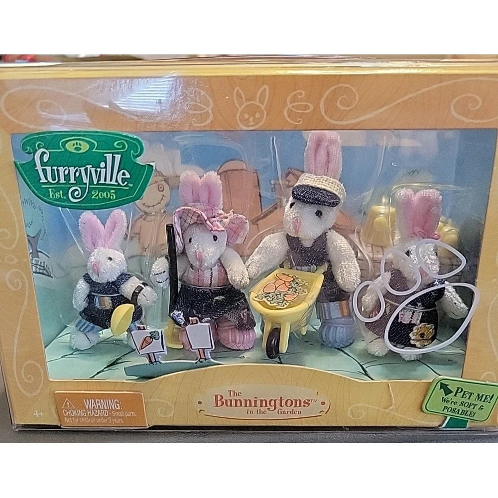 Furryville The Bunningtons in the Garden 2004 Bunny Family Mattel Rabbits
